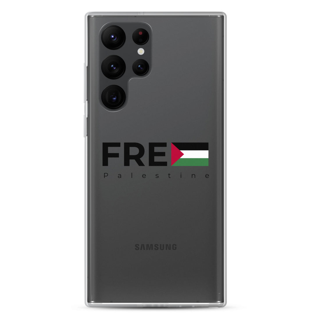 Free Palestine - Clear Case for Samsung®, Samsung Samsung Galaxy S22 Ultra Case On Phone