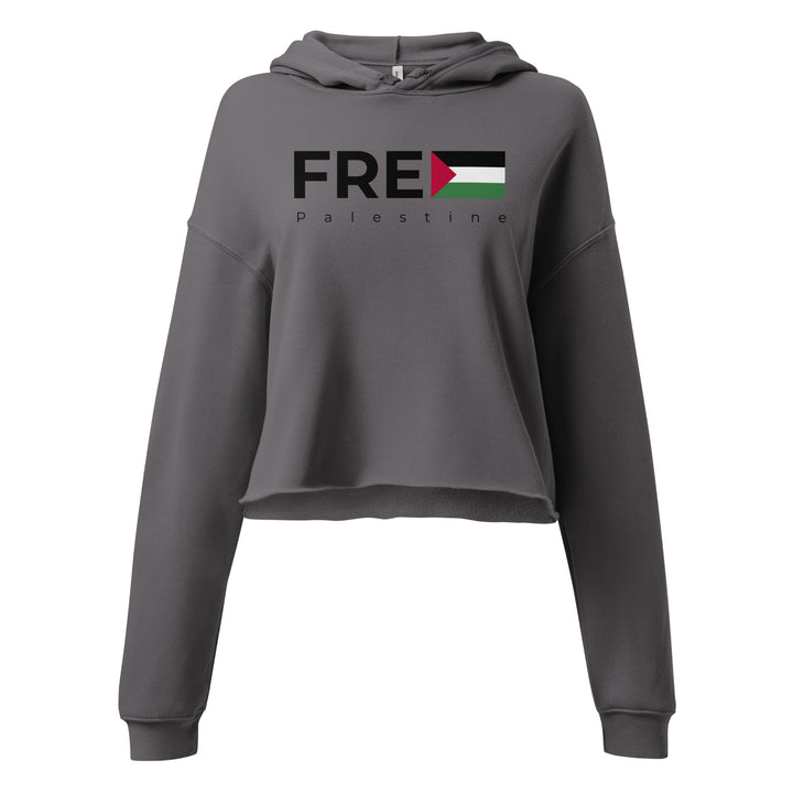 Free Palestine - Crop Hoodie, Womens Cropped Hoodie Storm