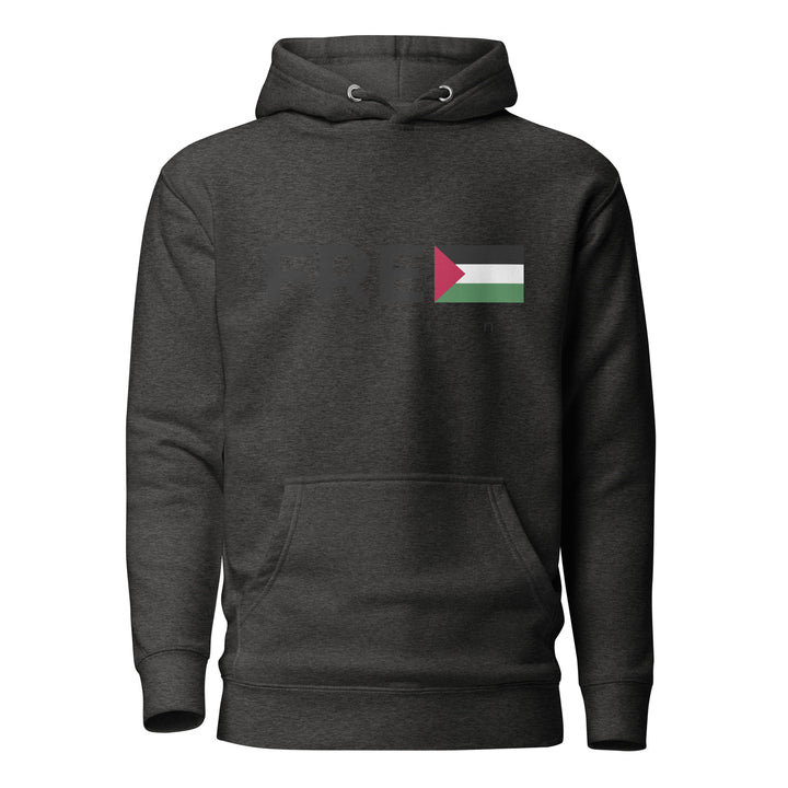 Free Palestine - Men’s Hoodie, Charcoal Heather