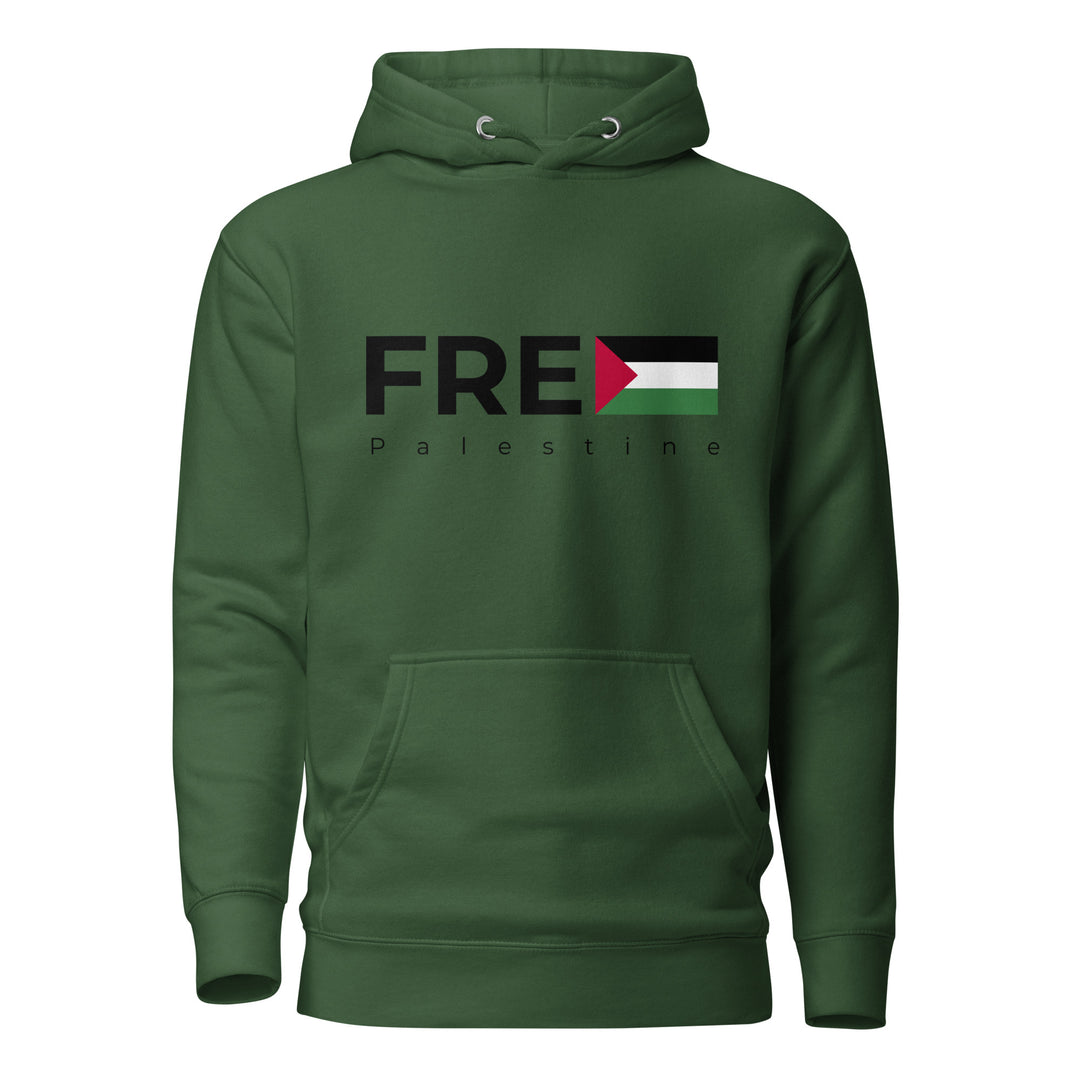 Free Palestine - Men’s Hoodie, Forest Green