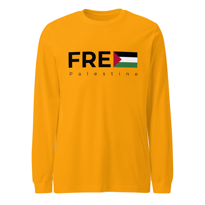 Free Palestine - Men’s Long Sleeve Shirt, Gold