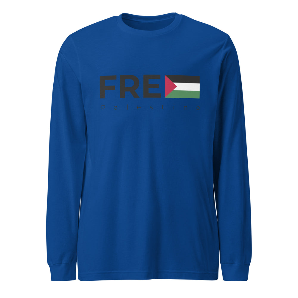 Free Palestine - Men’s Long Sleeve Shirt, True Royal