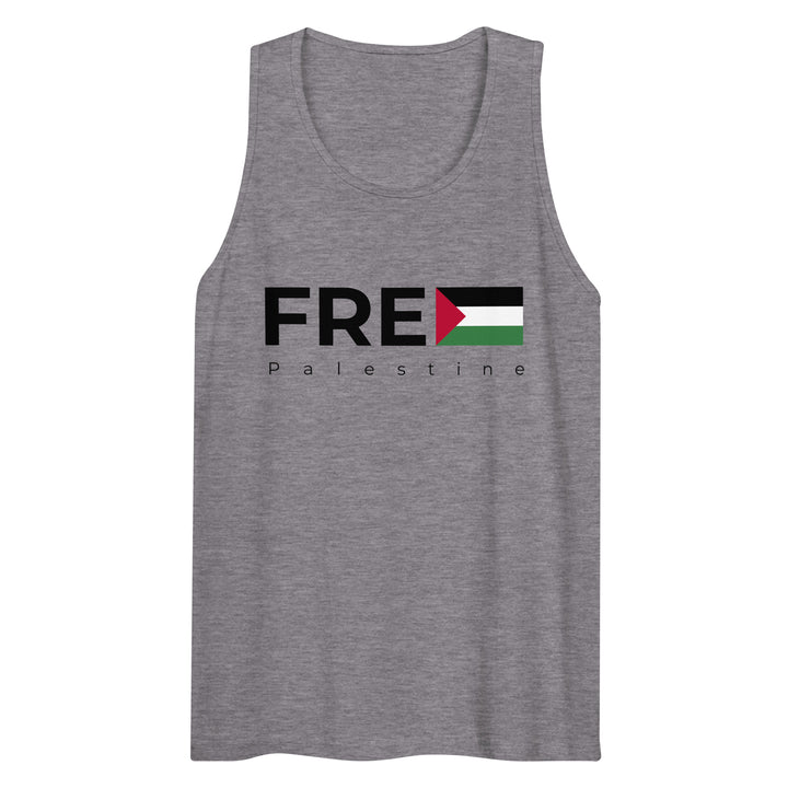 Free Palestine - Men’s Premium Tank Top, Mens Premium Tank Top Athletic Heather