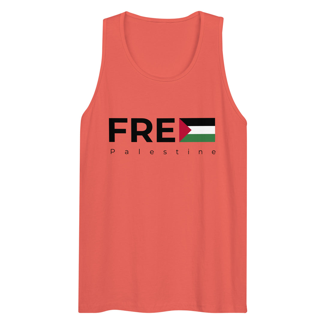 Free Palestine - Men’s Premium Tank Top, Mens Premium Tank Top Coral