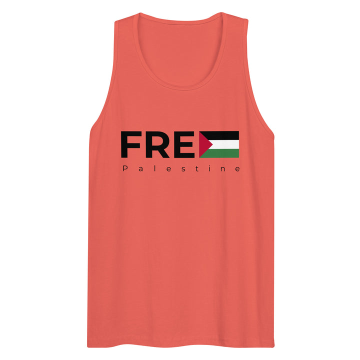 Free Palestine - Men’s Premium Tank Top, Mens Premium Tank Top Coral