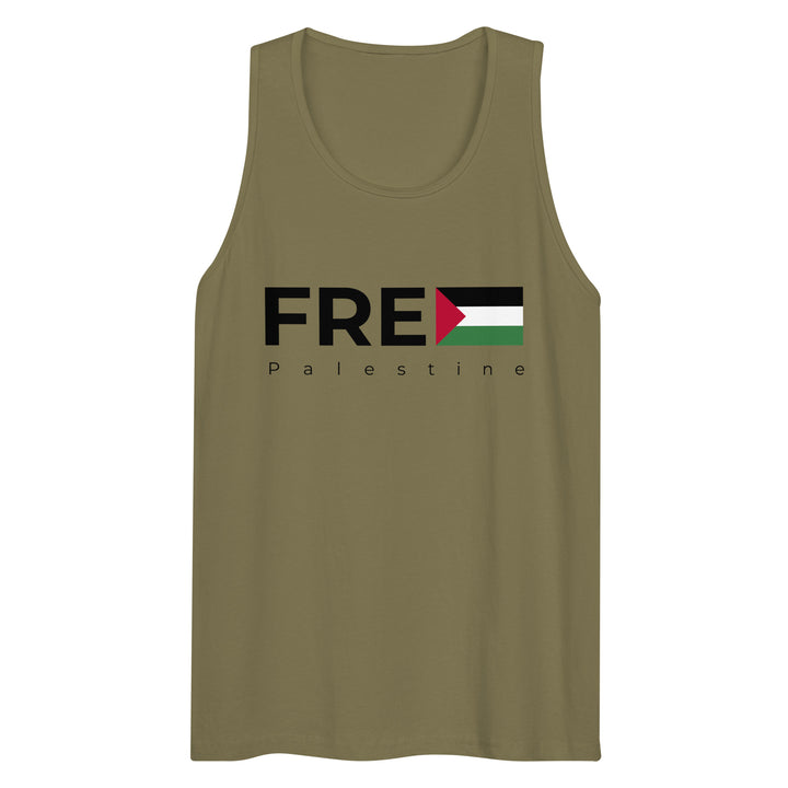 Free Palestine - Men’s Premium Tank Top, Mens Premium Tank Top Military Green