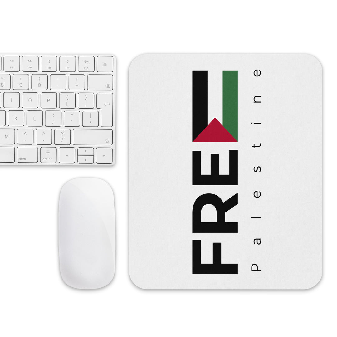 Free Palestine - Mouse Pad, White