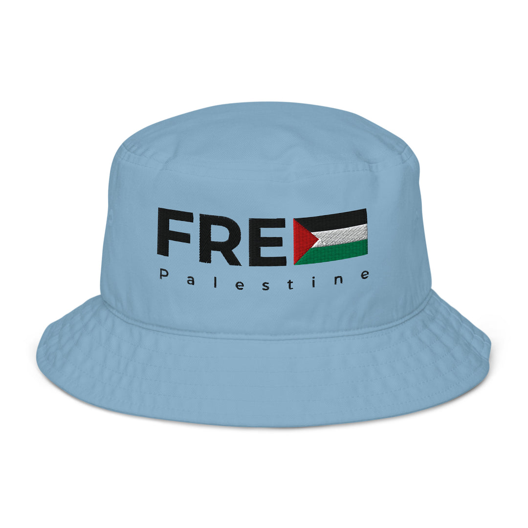 Free Palestine - Organic Bucket Hat, Slate Blue