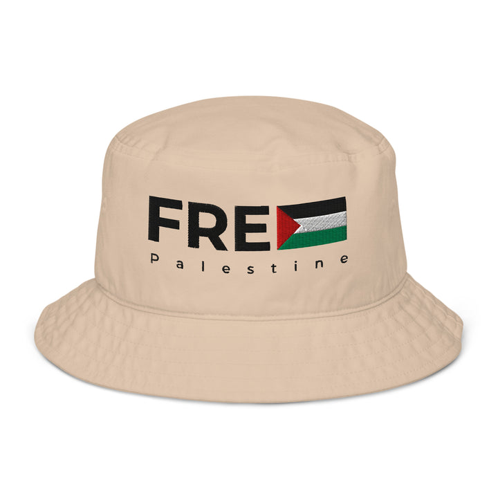 Free Palestine - Organic Bucket Hat, Stone