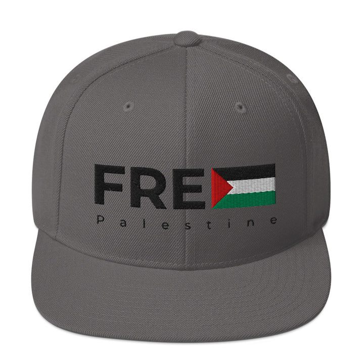 Free Palestine - Snapback Hat, Snapback Dark Grey