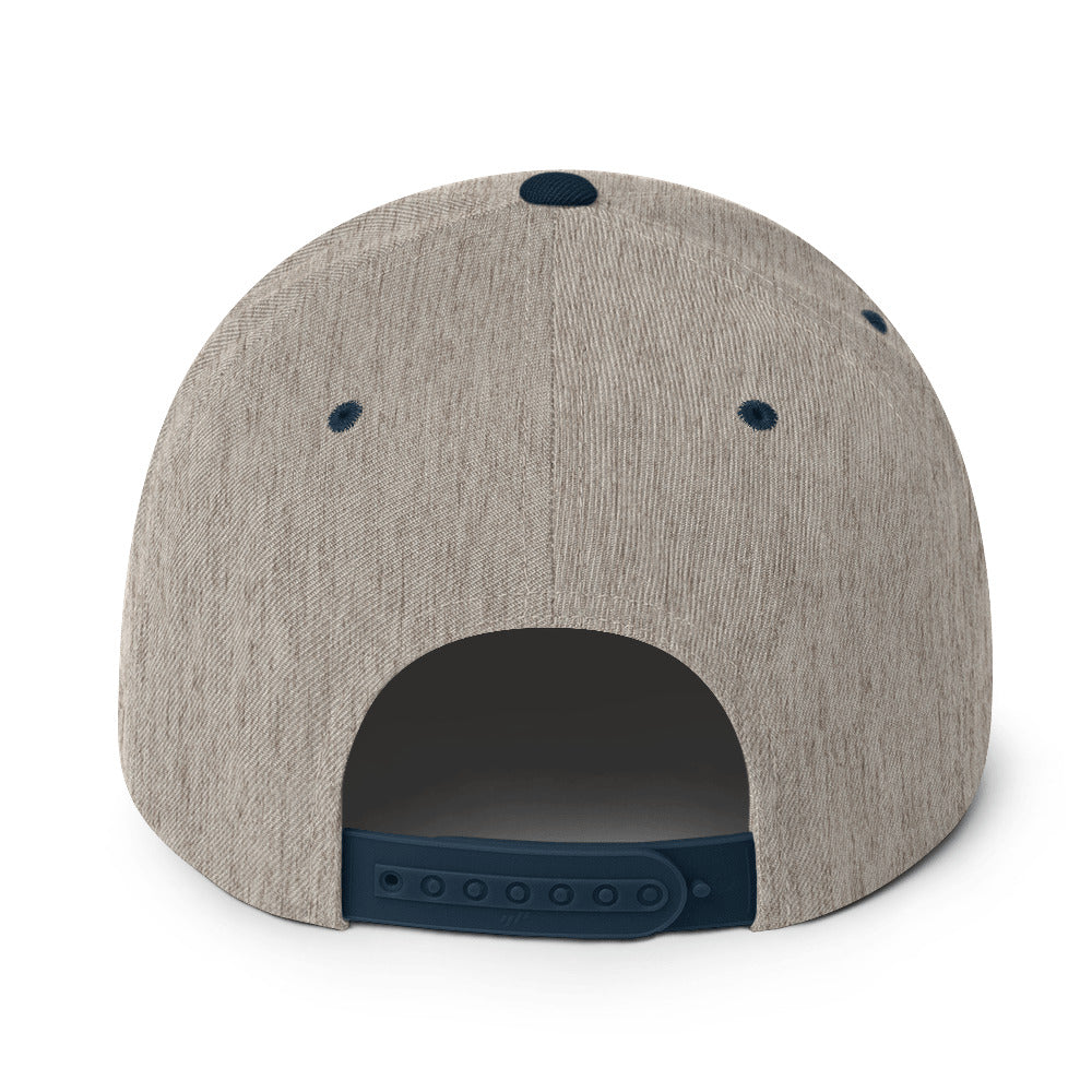 Free Palestine - Snapback Hat, Snapback Heather Grey Navy