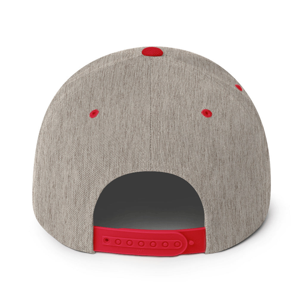 Free Palestine - Snapback Hat, Snapback Heather Grey Red