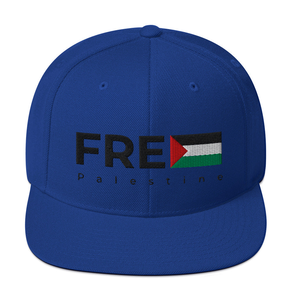 Free Palestine - Snapback Hat, Snapback Royal Blue