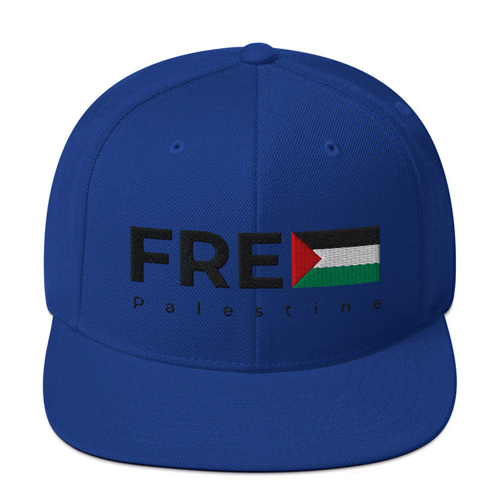 Free Palestine - Snapback Hat, Snapback Royal Blue
