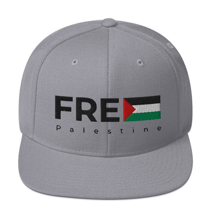 Free Palestine - Snapback Hat, Snapback Silver