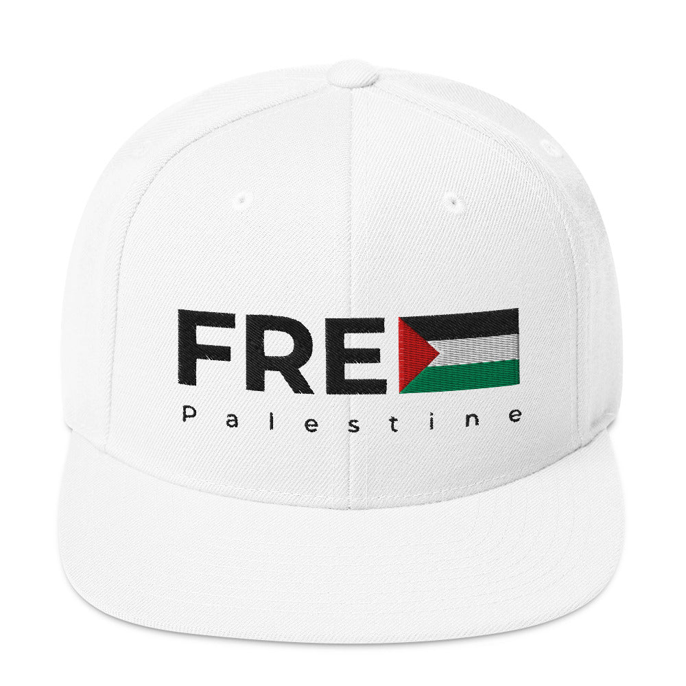Free Palestine - Snapback Hat, Snapback White