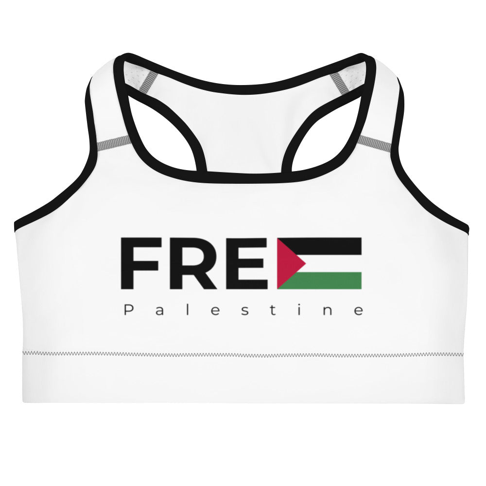Free Palestine - Sports Bra, Black
