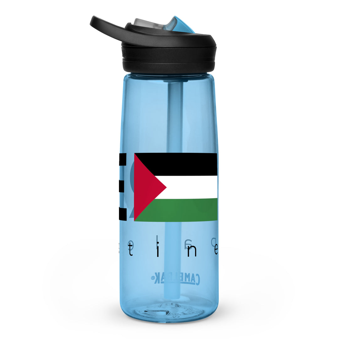 Free Palestine - Sports Water Bottle, Blue