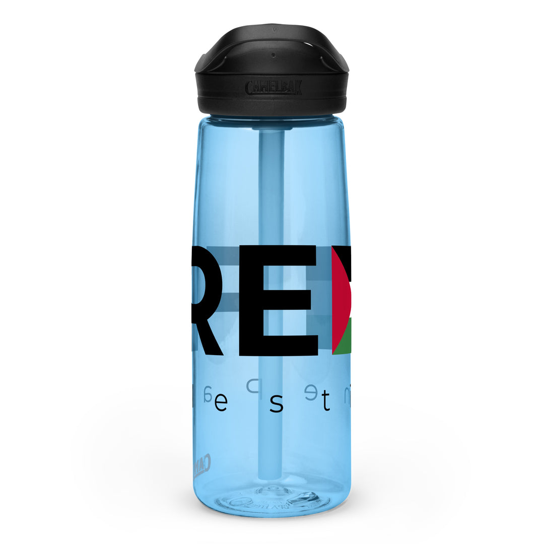 Free Palestine - Sports Water Bottle, Blue
