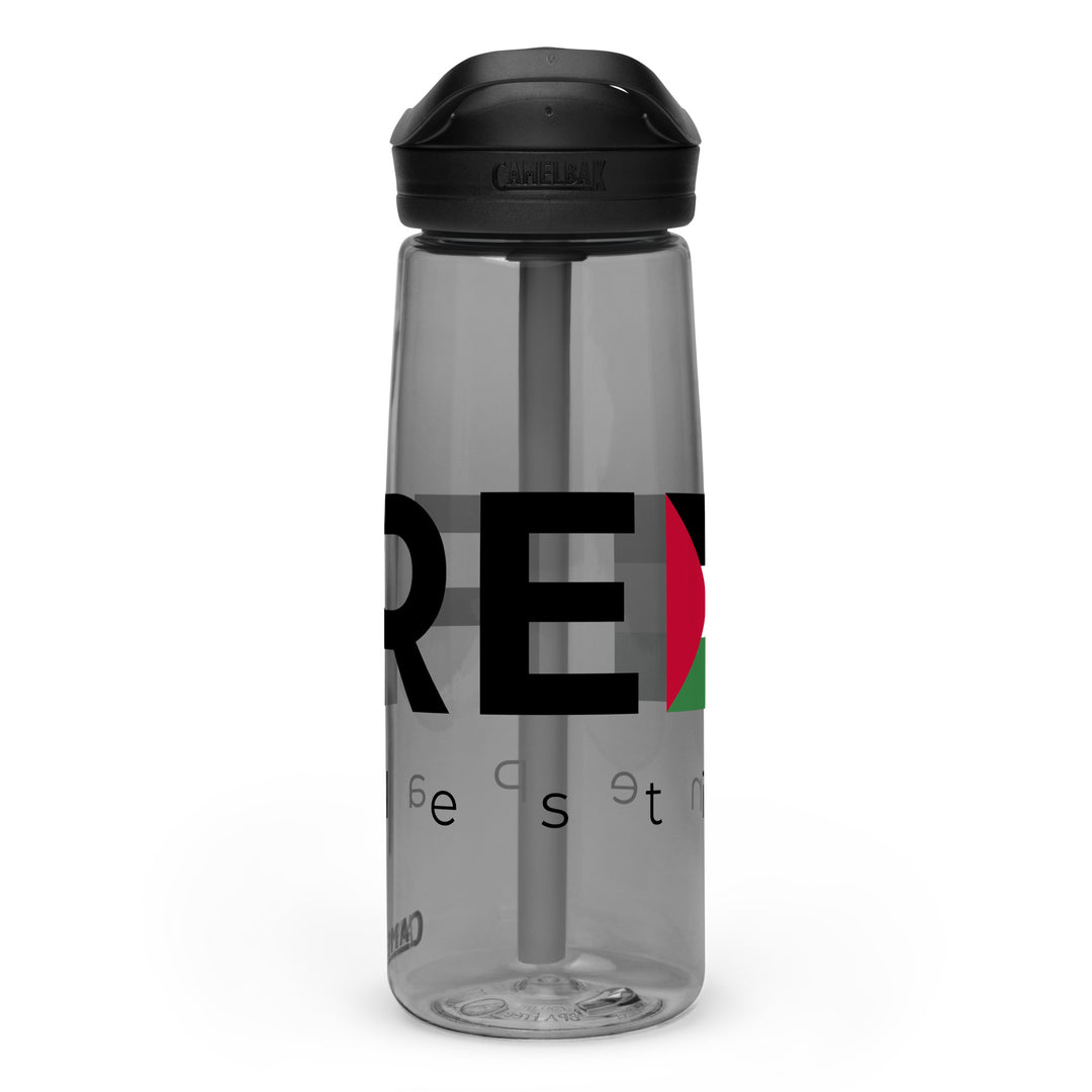 Free Palestine - Sports Water Bottle, Charcoal