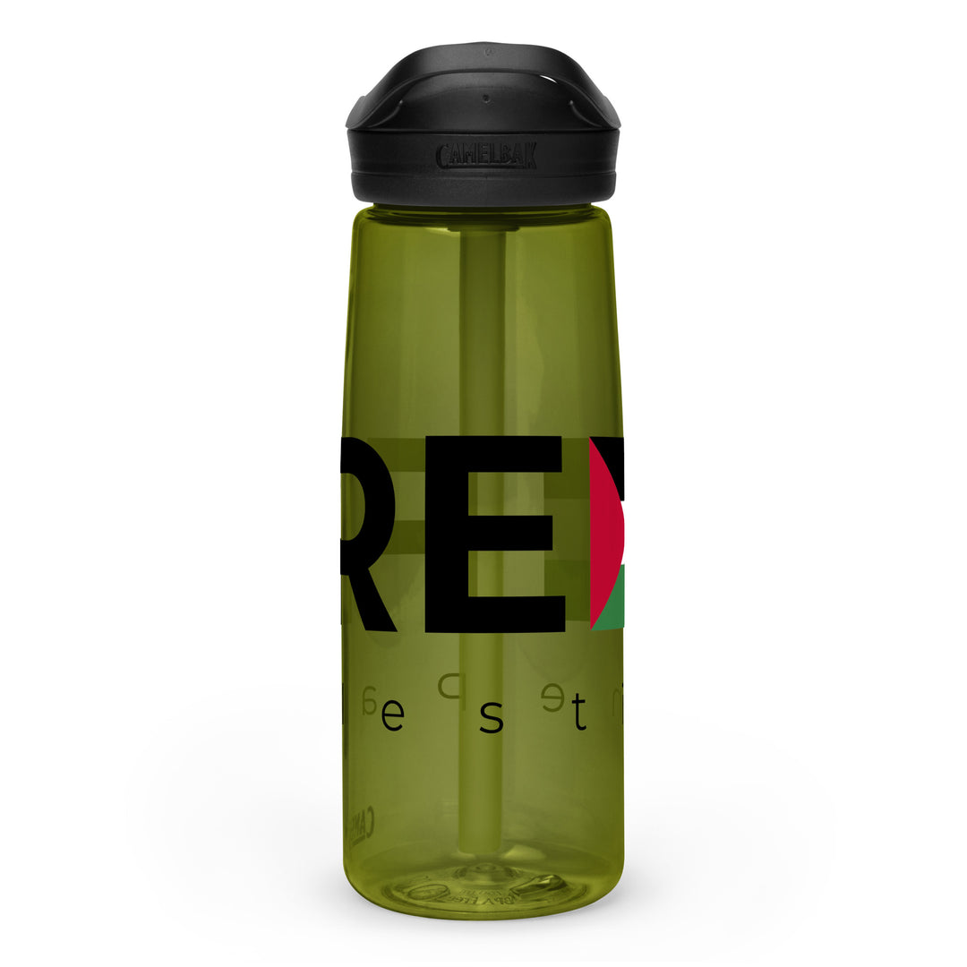 Free Palestine - Sports Water Bottle, Olive