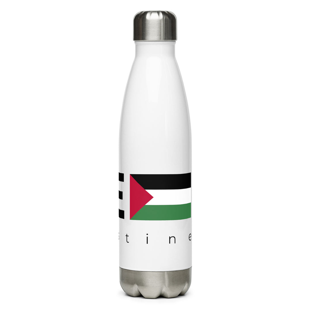 Free Palestine - Stainless Steel Water Bottle, Stainless Steel Water Bottle White 17 Oz