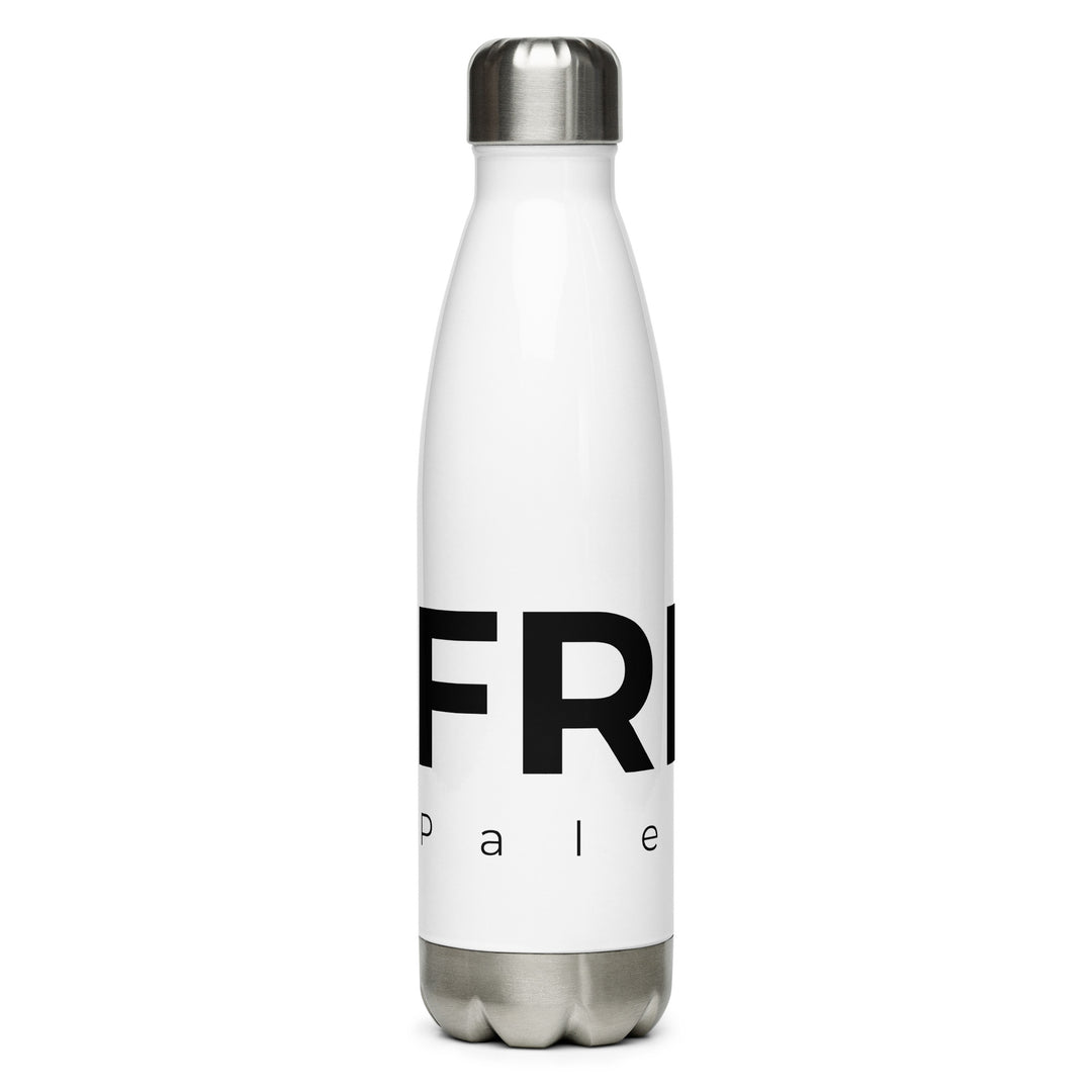 Free Palestine - Stainless Steel Water Bottle, Stainless Steel Water Bottle White 17 Oz