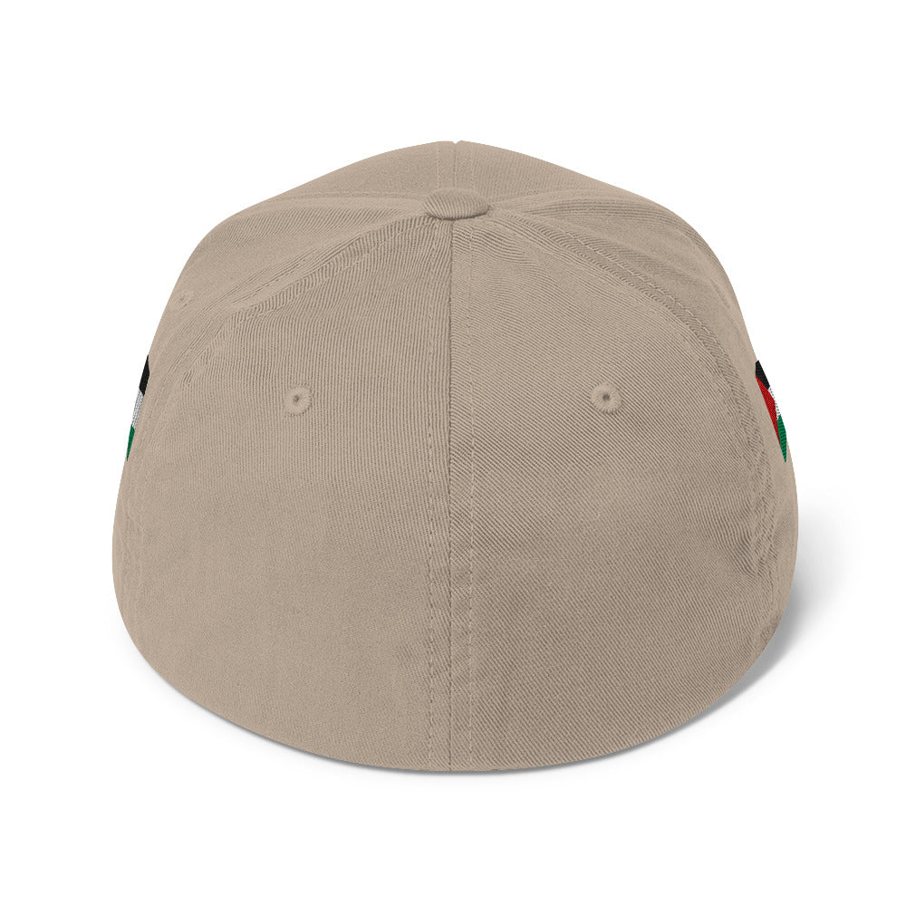Free Palestine - Structured Twill Cap, Closed Back Structured Cap Khaki