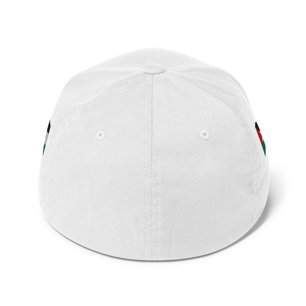 Free Palestine - Structured Twill Cap, Closed Back Structured Cap White