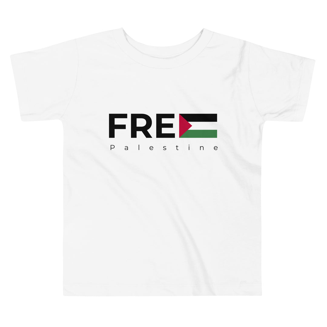 Free Palestine - Toddler Short Sleeve Tee, White