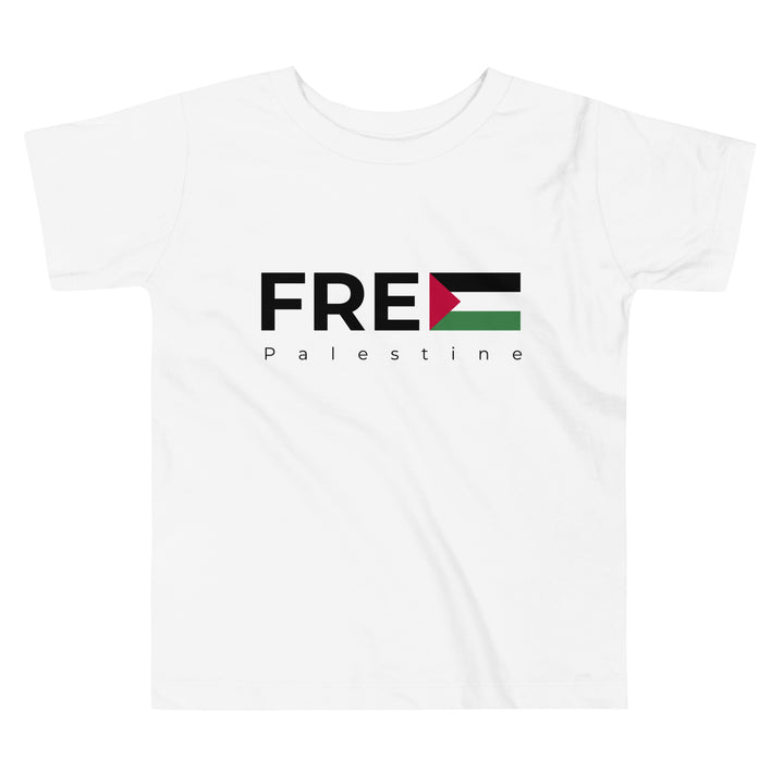 Free Palestine - Toddler Short Sleeve Tee, White