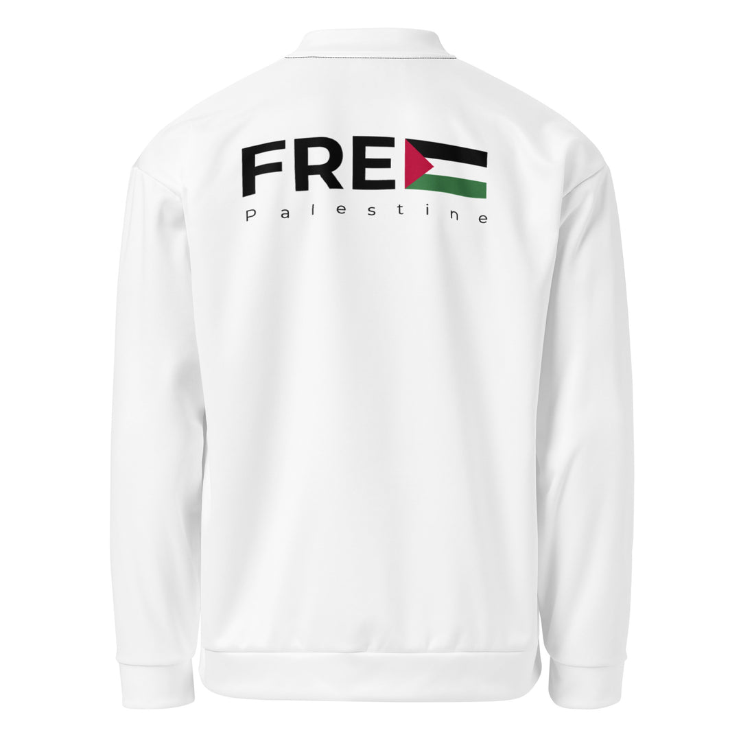 Free Palestine - Women’s Bomber Jacket, White