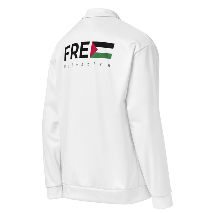 Free Palestine - Women’s Bomber Jacket, White Right
