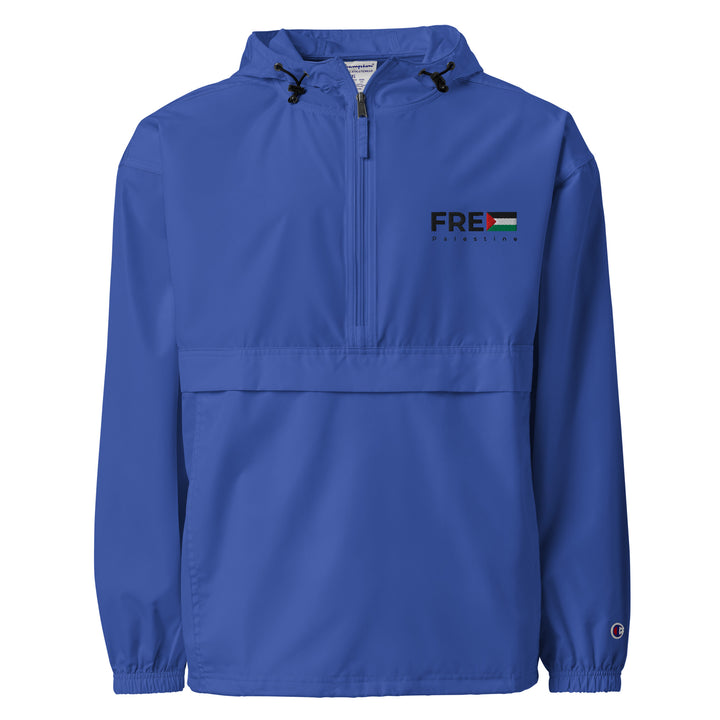 Free Palestine - Women’s Embroidered Champion Packable Jacket, Embroidered Champion Packable Jacket Royal Blue