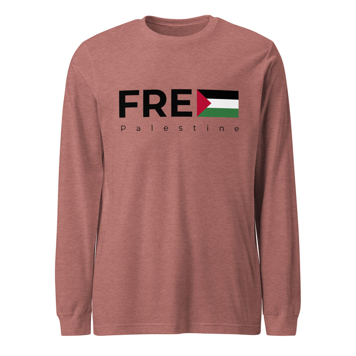 Free Palestine - Women’s Long Sleeve Tee, Heather Mauve