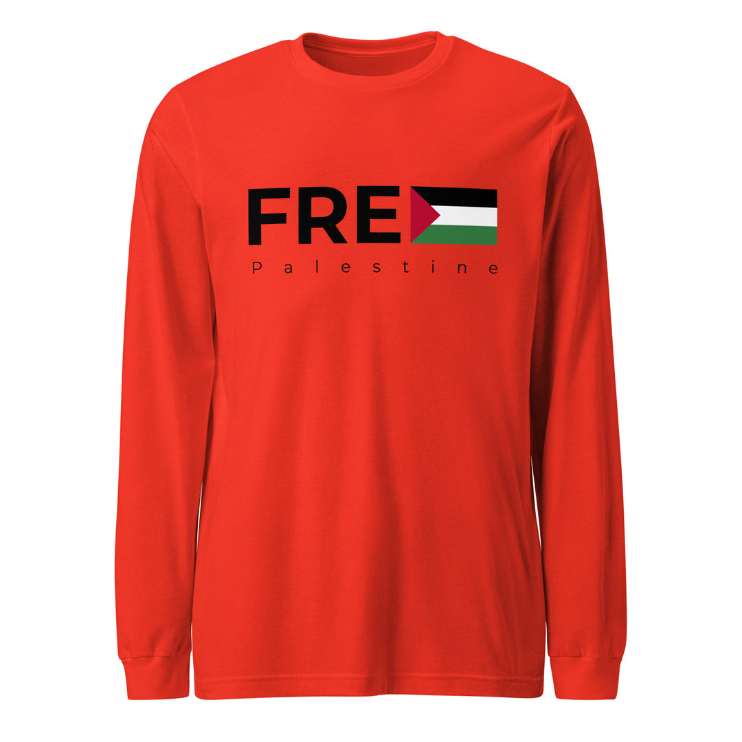 Free Palestine - Women’s Long Sleeve Tee, Poppy