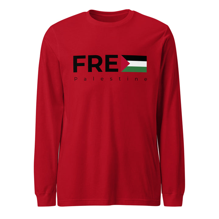 Free Palestine - Women’s Long Sleeve Tee, Red