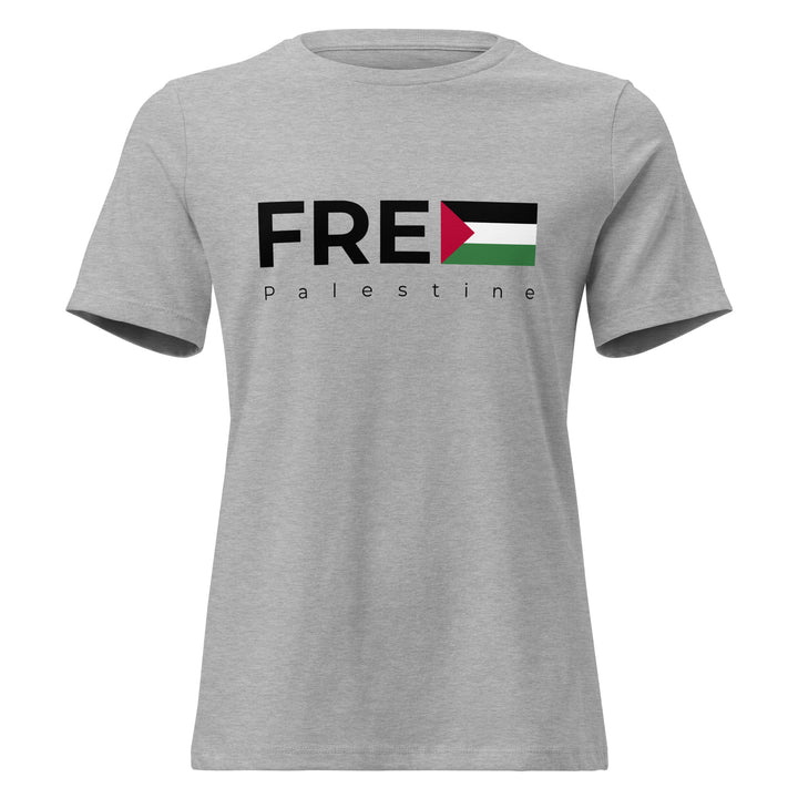 Free Palestine - Women’s Relaxed T-Shirt, Womens Relaxed T Shirt Athletic Heather