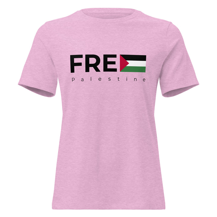 Free Palestine - Women’s Relaxed T-Shirt, Womens Relaxed T Shirt Heather Prism Lilac