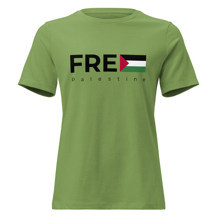 Free Palestine - Women’s Relaxed T-Shirt, Womens Relaxed T Shirt Leaf
