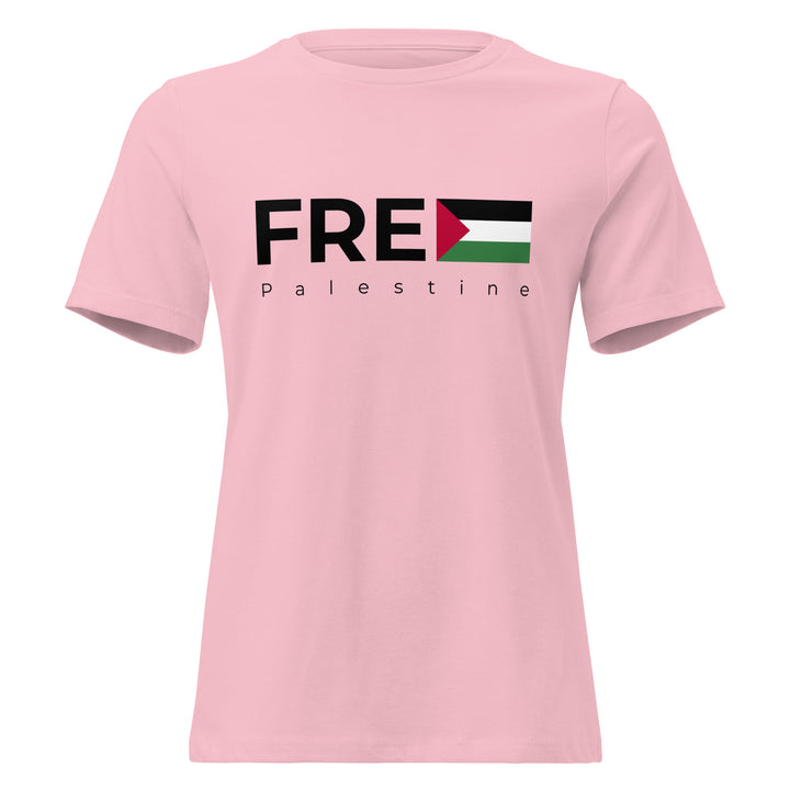 Free Palestine - Women’s Relaxed T-Shirt, Womens Relaxed T Shirt Pink