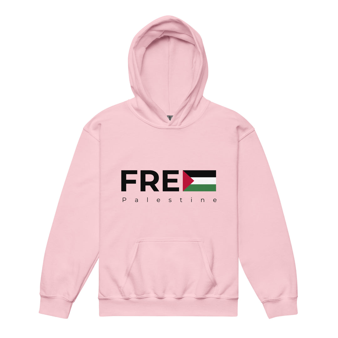Free Palestine - Youth Heavy Blend Hoodie, Light Pink