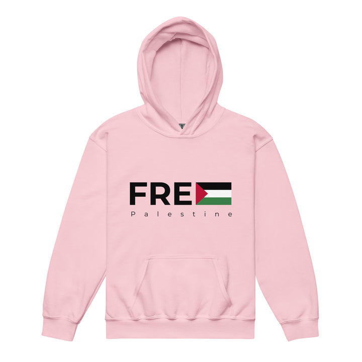 Free Palestine - Youth Heavy Blend Hoodie, Light Pink