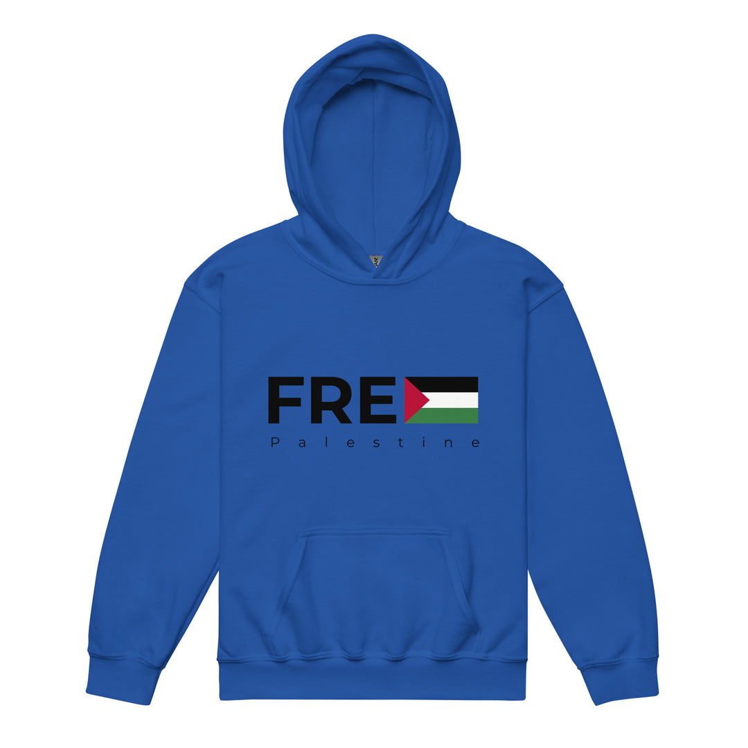 Free Palestine - Youth Heavy Blend Hoodie, Royal