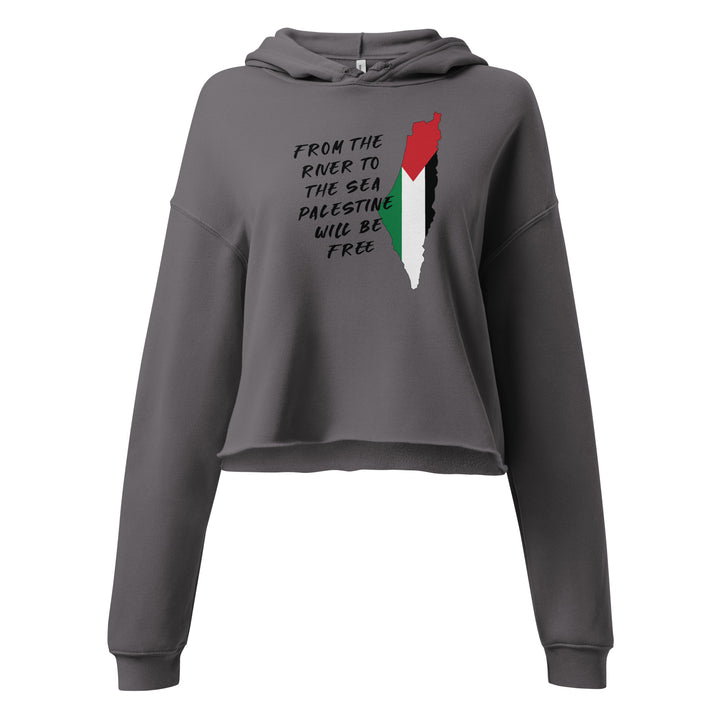 From the River - Crop Hoodie, Womens Cropped Hoodie Storm