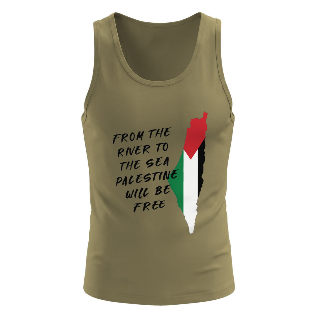 From the River - Men’s Premium Tank Top, Mens Premium Tank Top Military Green