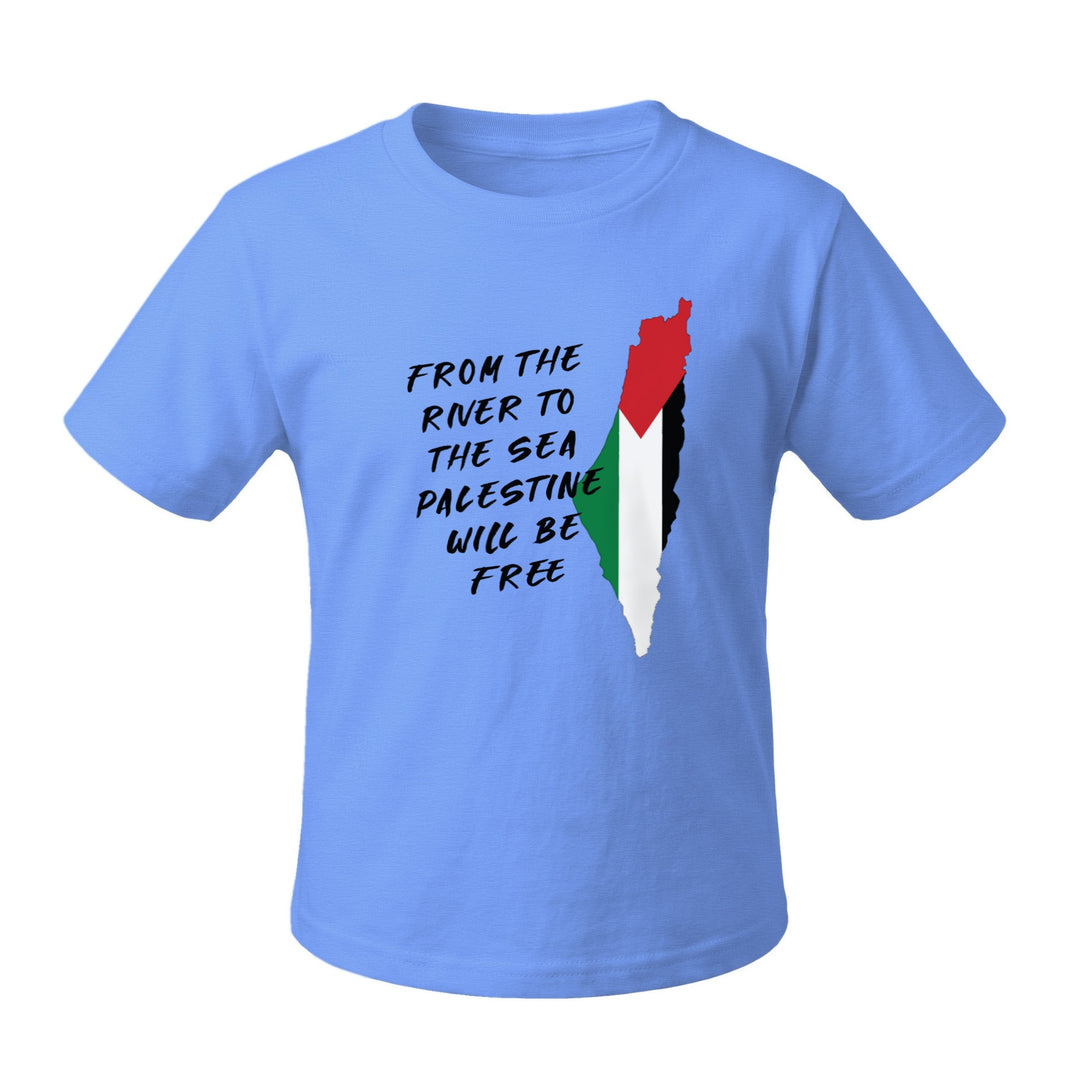 From the River - Toddler Short Sleeve Tee, Heather Columbia Blue