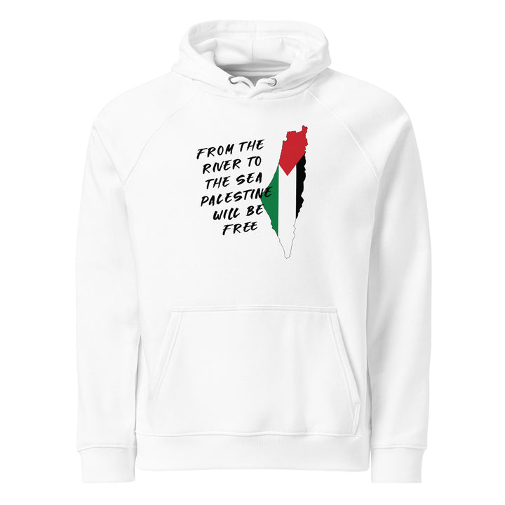 From The River - Women’s Eco Raglan Hoodie, Eco Raglan Hoodie White