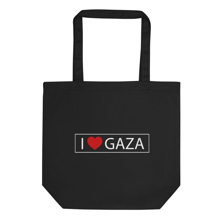 I Love Gaza - Eco Tote Bag, Eco Tote Bag Black