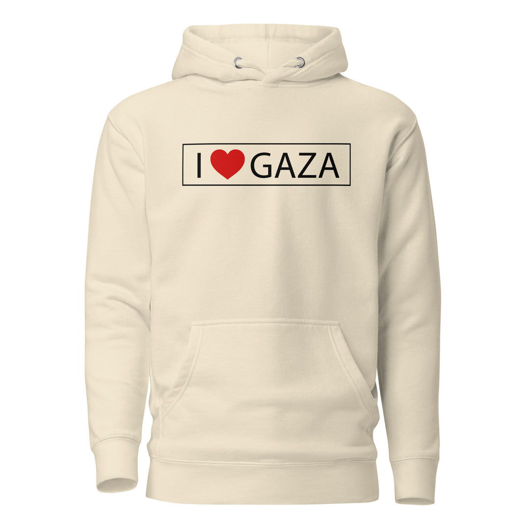 I Love Gaza - Men’s Hoodie, Bone